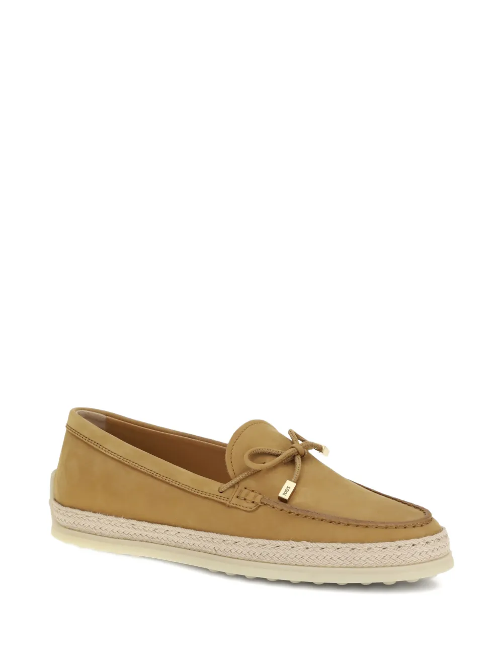 Tod's bow-detail round-toe loafers - Beige