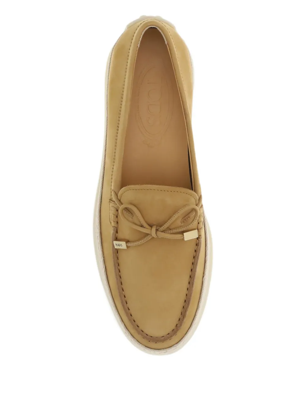 Tod's Loafers met strikdetail en ronde neus Beige