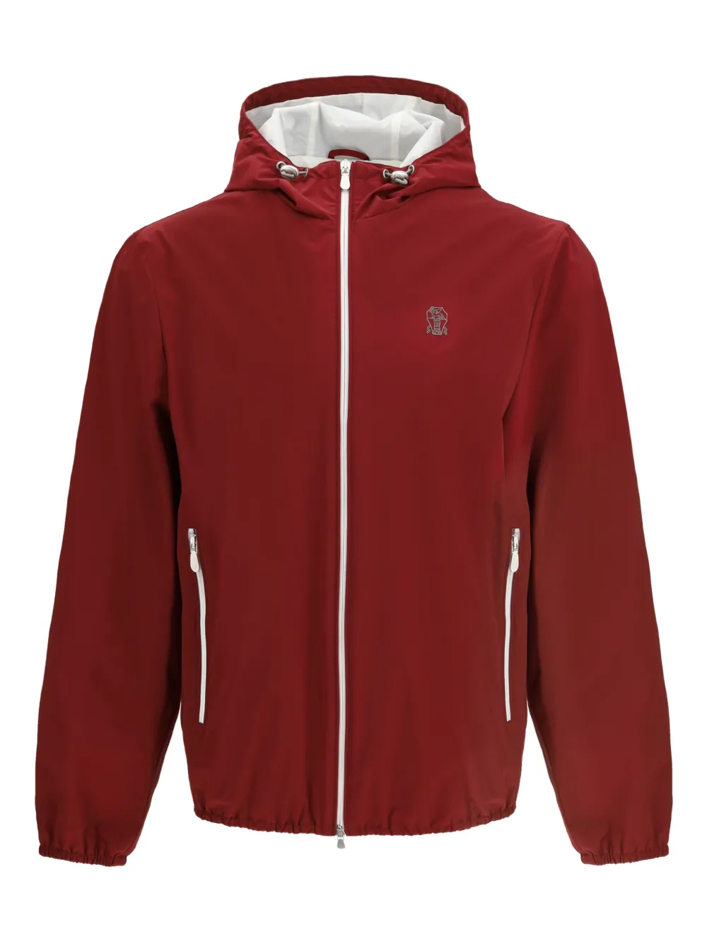 Brunello Cucinelli hooded zip-up jacket | Red | Image 1