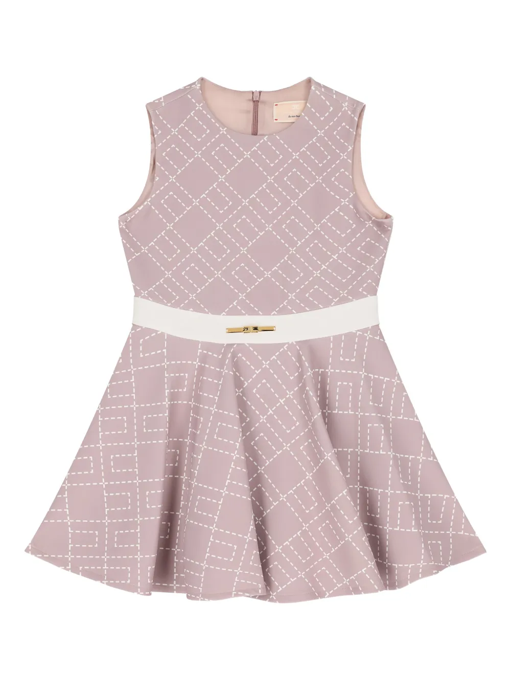 Elisabetta Franchi Kids' Monogram-pattern Dress In Pink