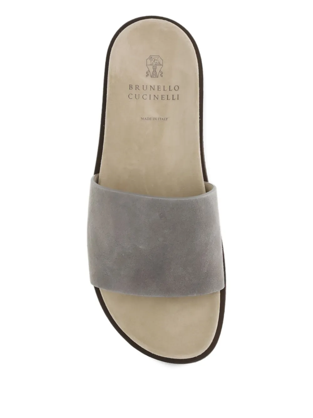 Brunello Cucinelli Sandalen met open ronde neus Grijs