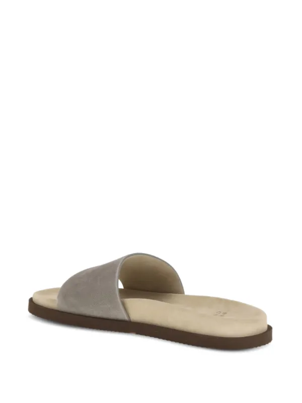 BRUNELLO CUCINELLI グレーサンダル Brunello Cucinelli open-toe Suede Sandals | Grey | FARFETCH