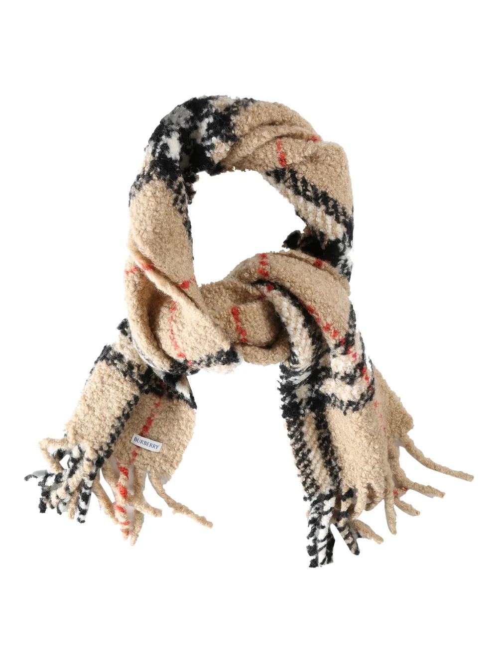 Burberry check-pattern fringed scarf | Men | Image 2