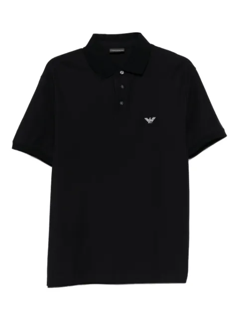 Emporio Armani logo-embroidered polo shirt