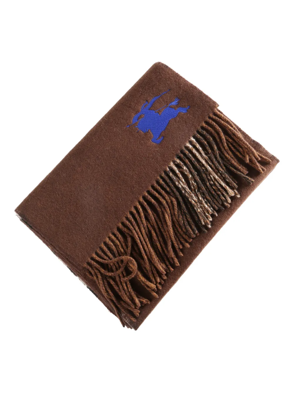 Burberry check-pattern fringed scarf | Men | Image 2