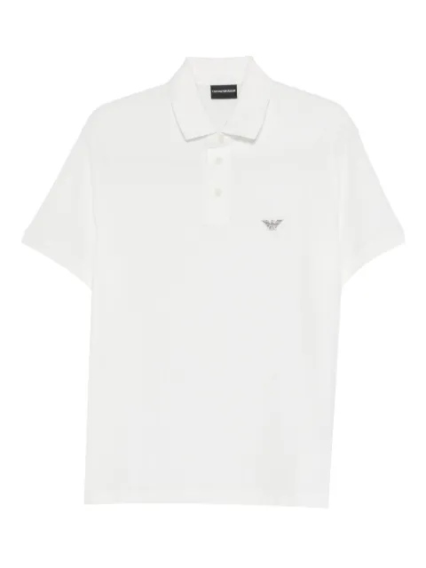 Emporio Armani pikétröja med broderad logotyp