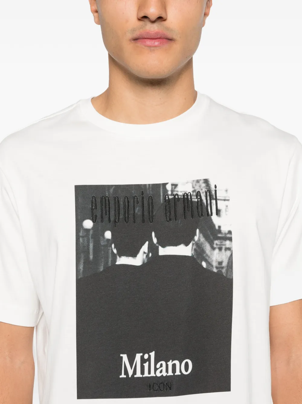 Emporio Armani T-shirt met grafische print Wit
