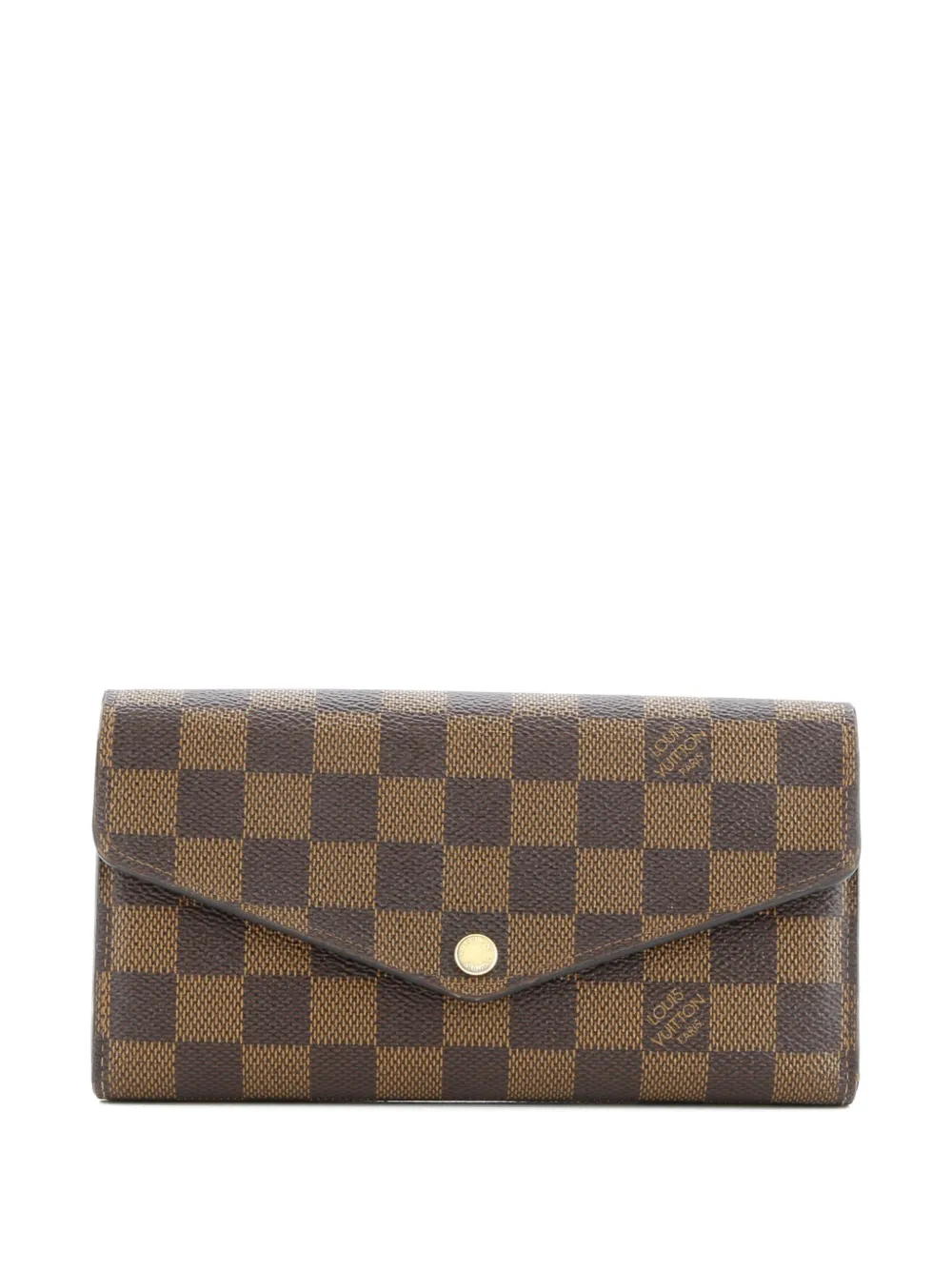 Pre-owned Louis Vuitton Sarah Wallet Nm Damier Small Wallets In Brown