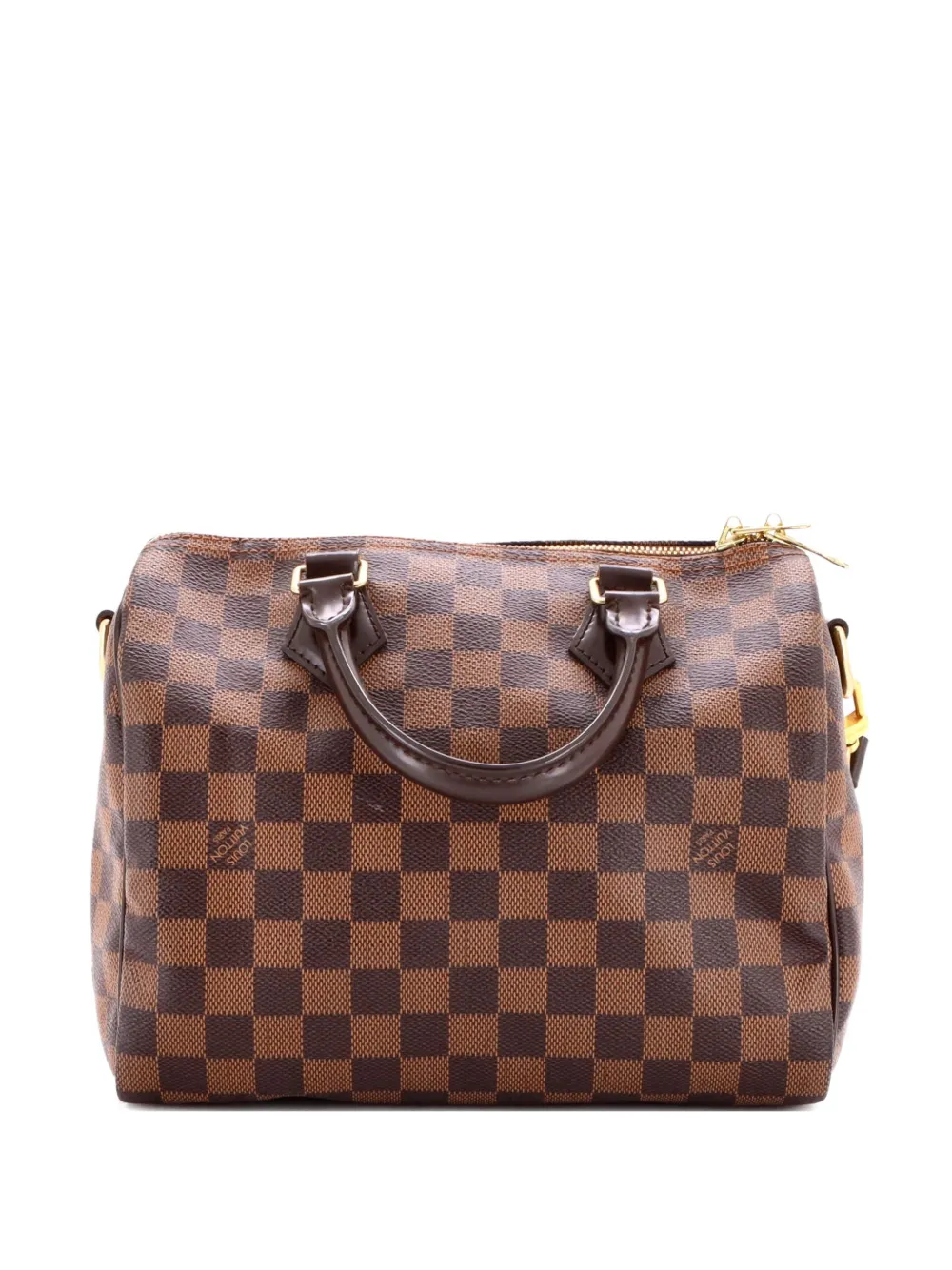 Pre-owned Louis Vuitton Speedy Bandouliere Bag Damier 25 Satchel In Brown