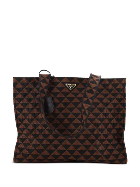 Prada Pre-Owned Symbole Shopper Jacquard Horizontal tote bag