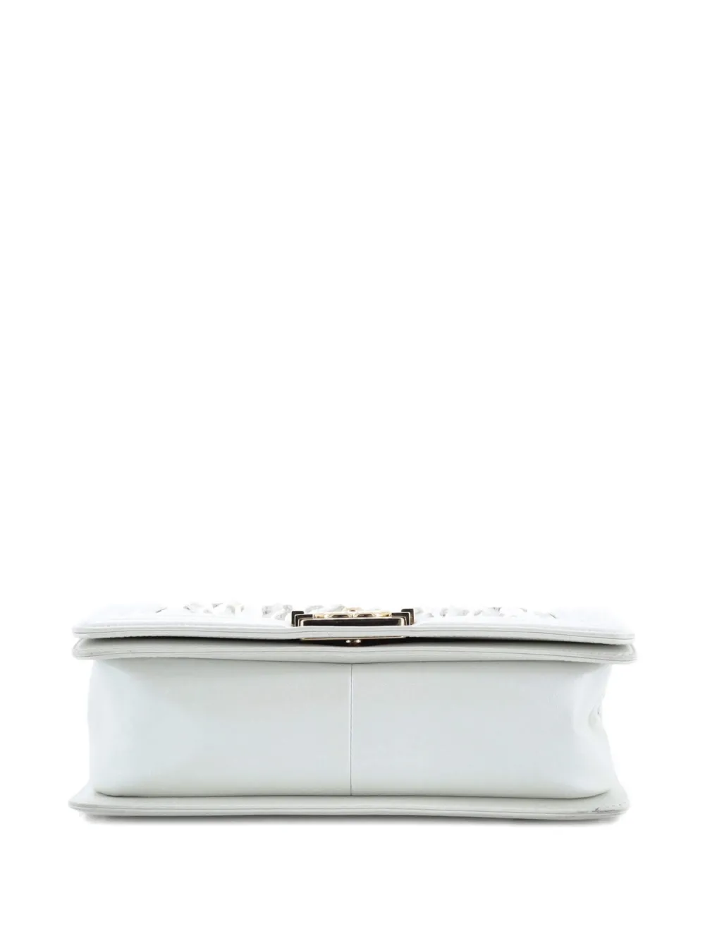 CHANEL Pre-owned Boy Flap Bag Sequin And Pearl Embellished Leather Old Medium Shoulder Bag In Green