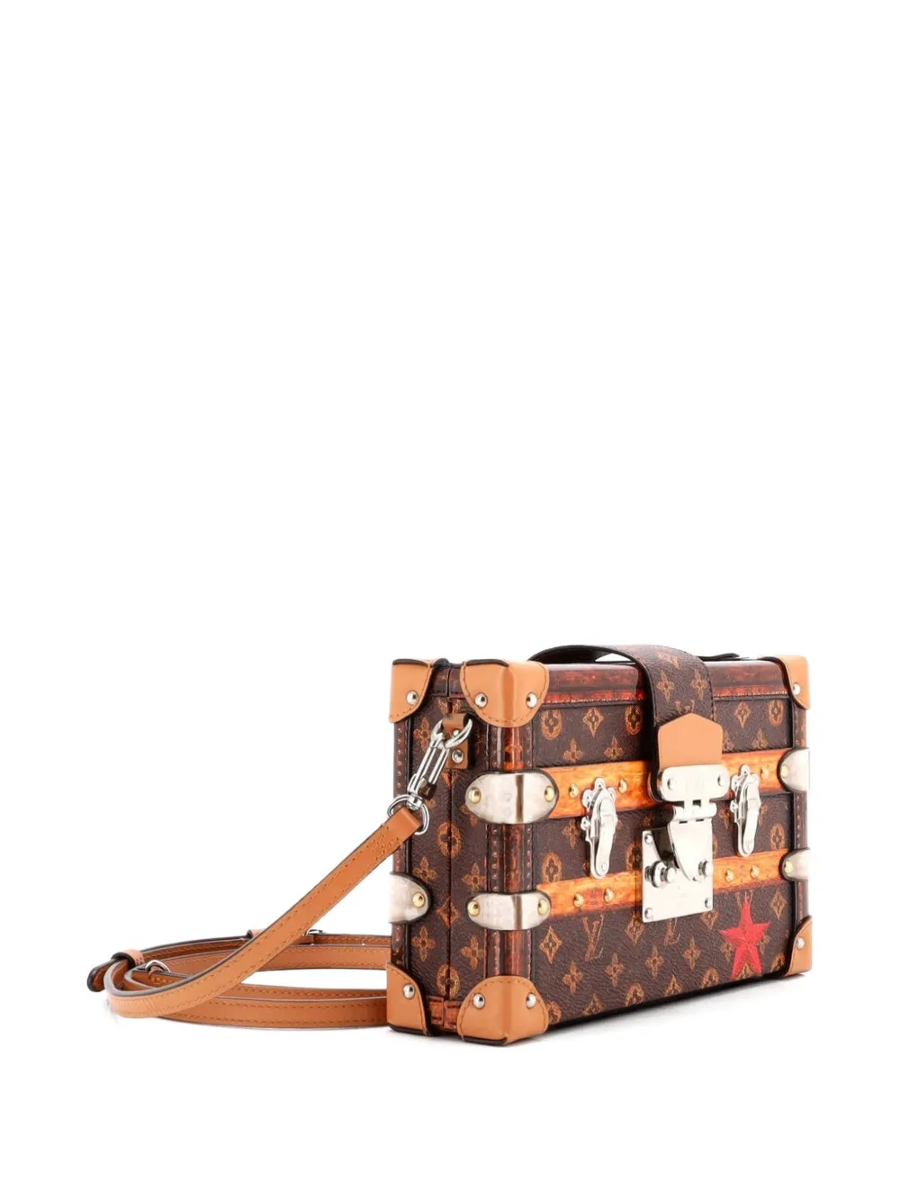  Louis Vuitton Pre-owned Petite Malle Handbag Limited Edition Time Trunk Monogram Canvas Crossbody Bag - Marrón 