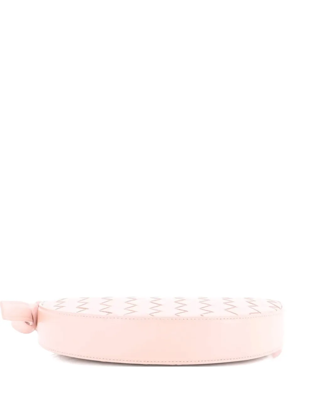 Pre-owned Bottega Veneta Sunrise Intrecciato Leather Mini Shoulder Bag In Pink