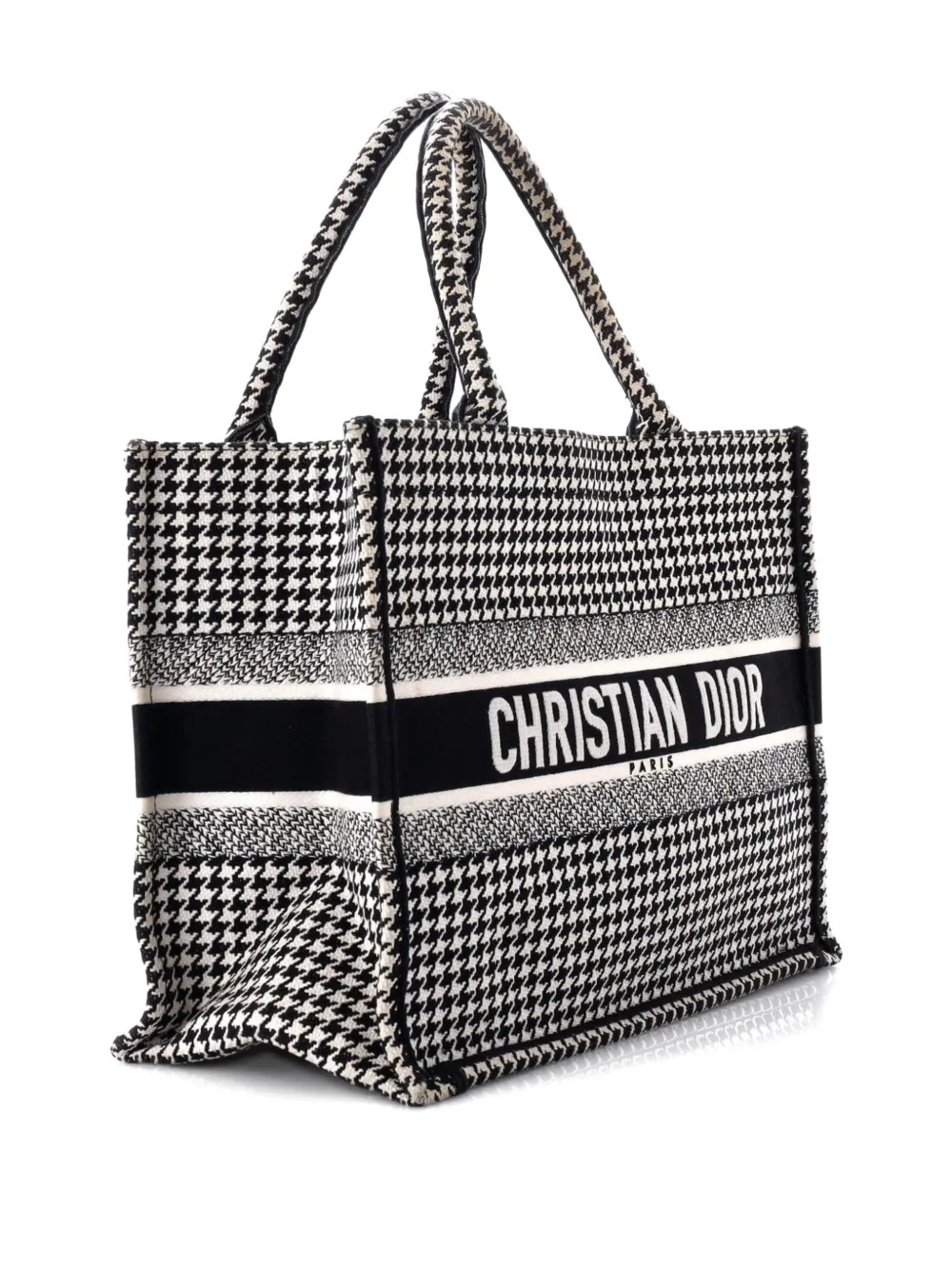 Christian Dior Pre-Owned Book Houndstooth Canvas Medium tote bag | Pre-Owned | Image 2