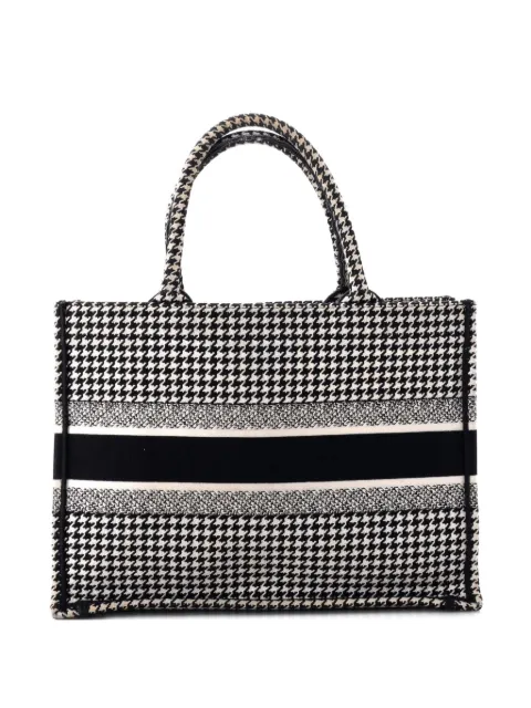 Christian Dior Pre-Owned Book Houndstooth Canvas Medium tote bag