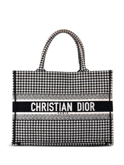 Christian Dior Pre-Owned Book Houndstooth Canvas Medium tote bag