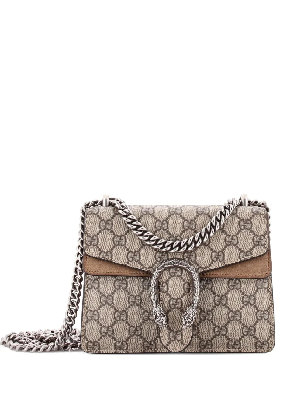Pre-owned Gucci Dionysus Bag Gg Coated Canvas Mini Crossbody Bag In Brown