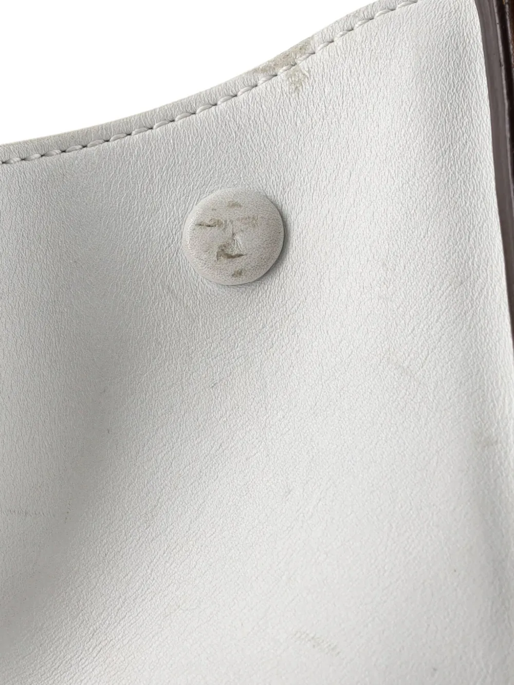 Pre-owned Celine Tricolor Trapeze Bag Suede Medium Satchel In Blue