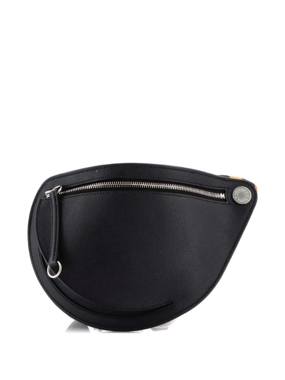 Pre-owned Hermes Petite Course Bag Epsom Belt Bag In Black