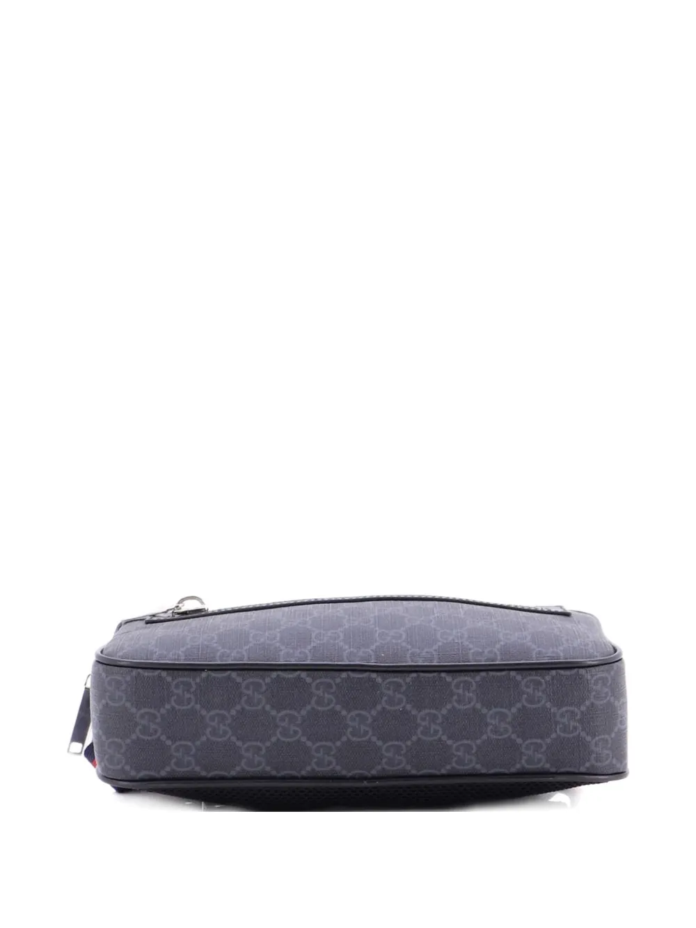 Pre-owned Gucci Soft Zip Gg Coated Canvas Small Belt Bag In Black