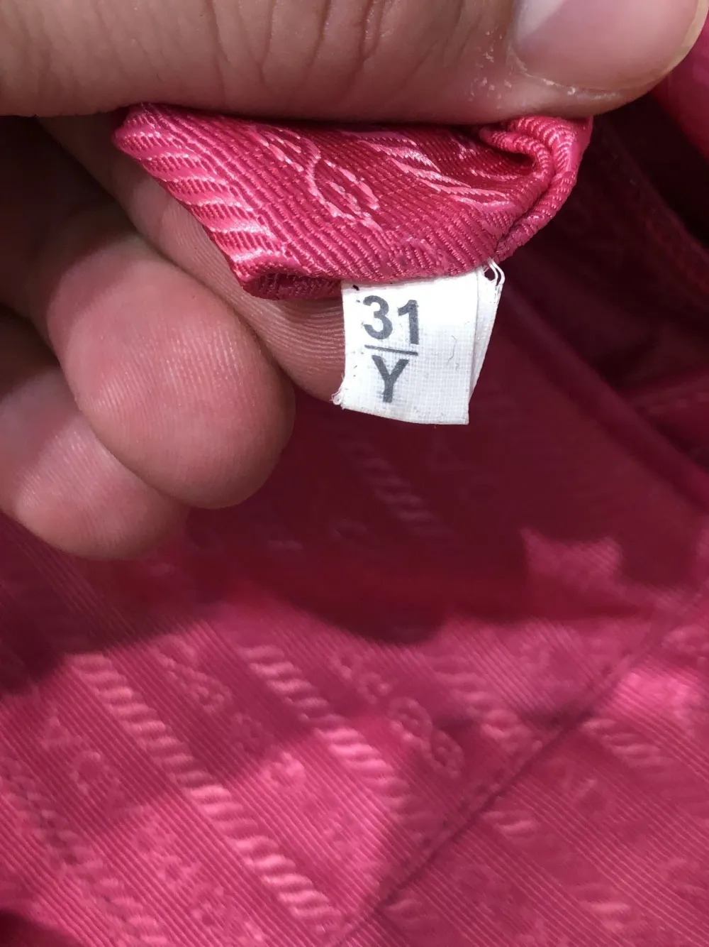 Pre-owned Prada Double Front Pocket Tessuto Small Backpack In Pink