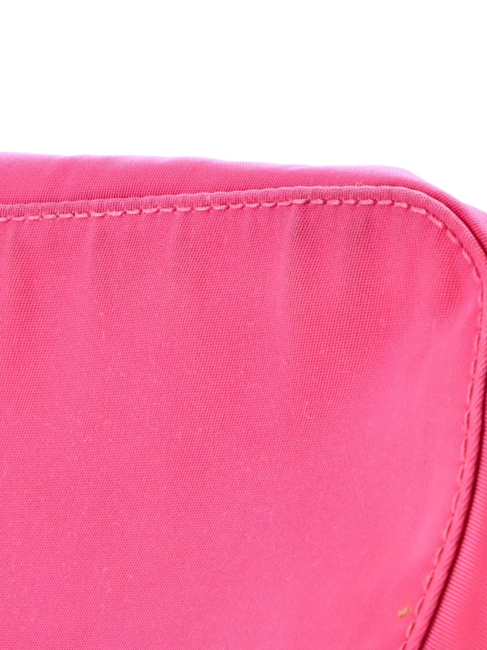 Pre-owned Prada Double Front Pocket Tessuto Small Backpack In Pink