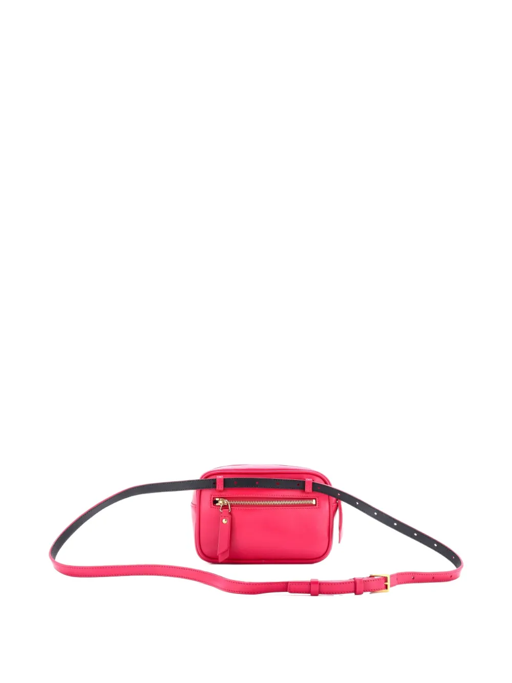 Pre-owned Saint Laurent Lou Matelasse Chevron Leather Belt Bag In Pink