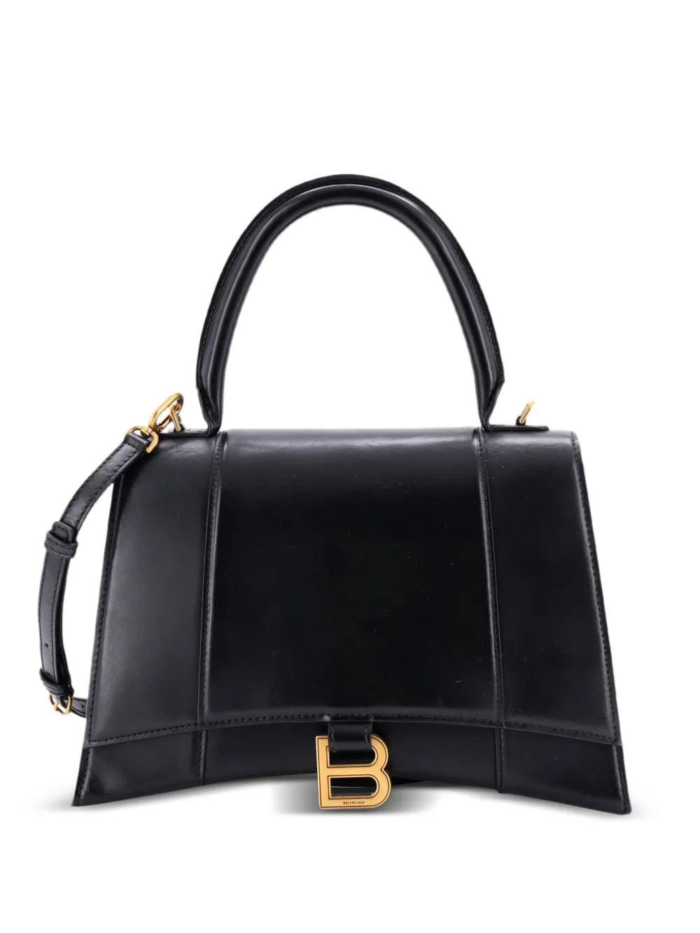 Balenciaga Pre-Owned Hourglass Top Handle Bag Leather Medium satchel - Black