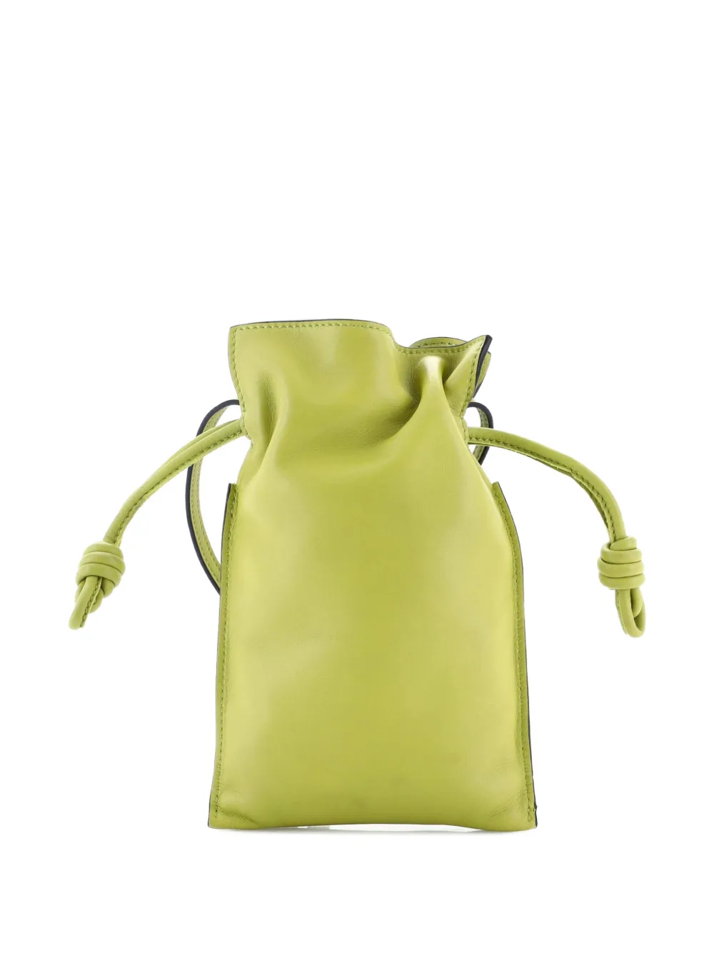 LOEWE Pre-owned Flamenco Knot Bag Leather Mini Crossbody Bag In Green