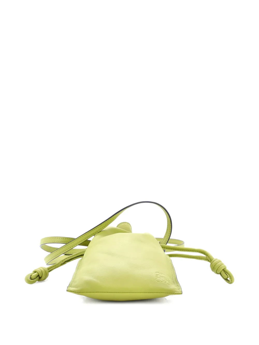 LOEWE Pre-owned Flamenco Knot Bag Leather Mini Crossbody Bag In Green