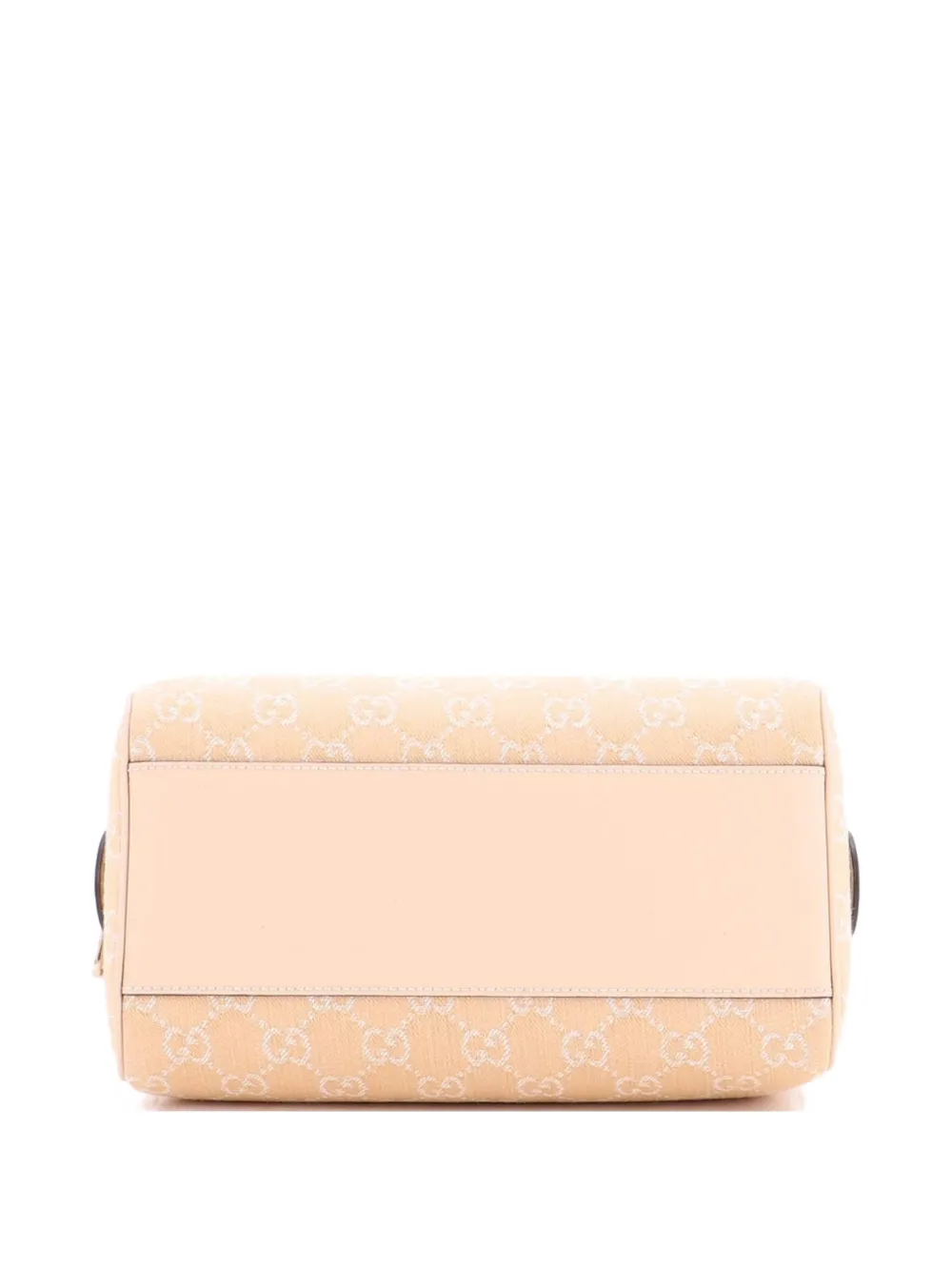 Pre-owned Gucci Ophidia Convertible Boston Bag Gg Denim Small Satchel In Neutral