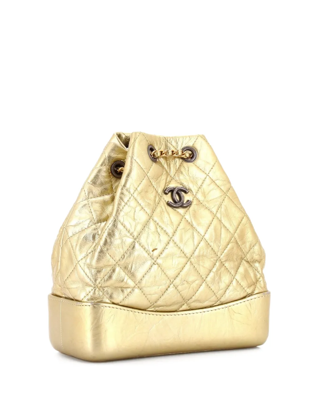 CHANEL Pre-Owned Gabrielle Quilted Calfskin Small backpack - Oro