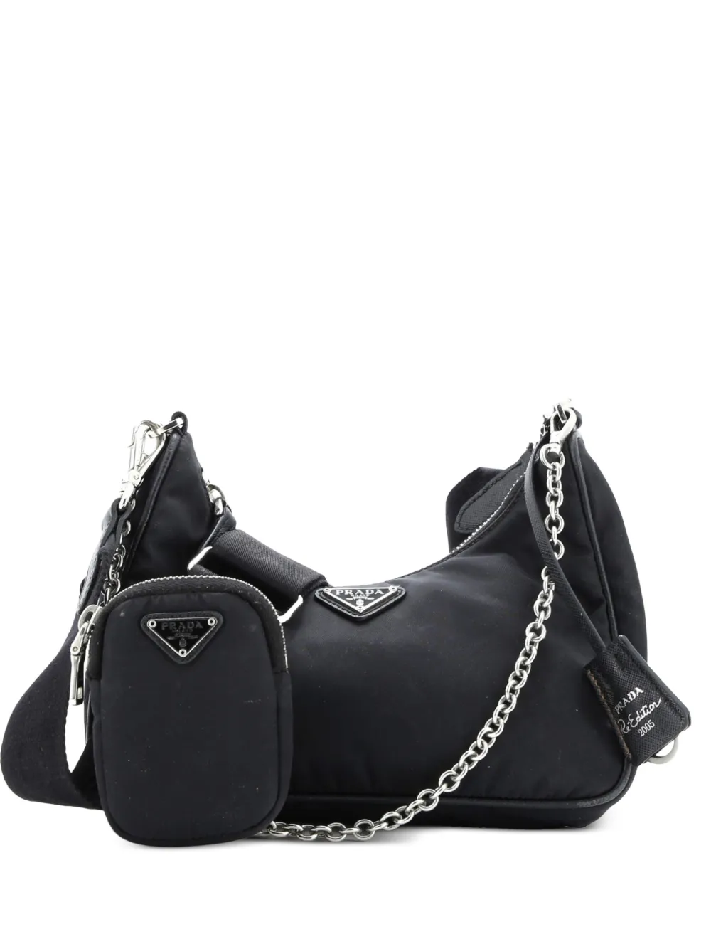 Prada Pre-Owned Re-Edition 2005 Shoulder Bag Tessuto Small crossbody bag | Black | Image 1