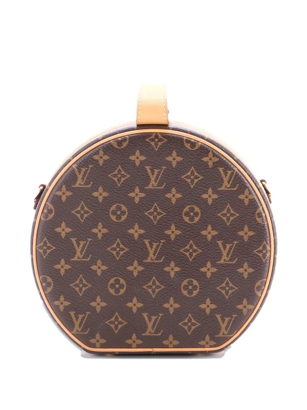 Pre-owned Louis Vuitton Petite Boite Chapeau Bag Monogram Canvas Crossbody Bag In Brown