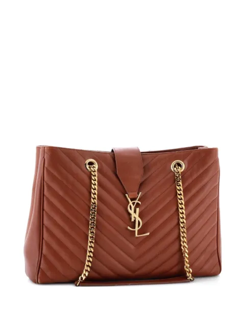 Saint Laurent Pre-Owned Classic Monogram Shopper Matelasse Chevron Leather Large tote bag