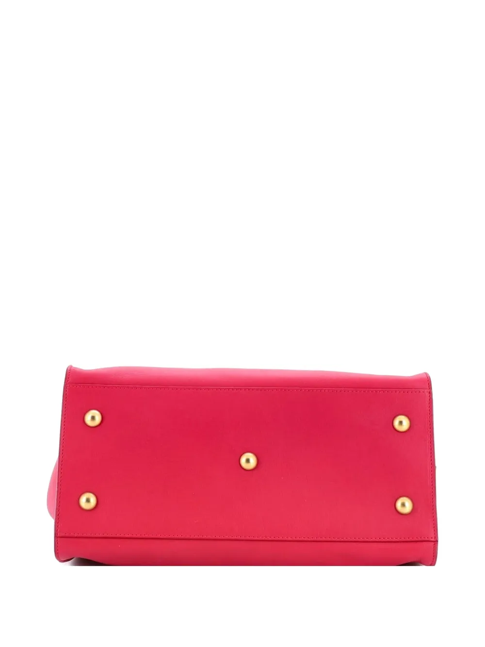 Pre-owned Saint Laurent Classic Y Cabas Leather Small Satchel In Pink