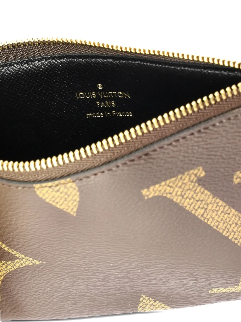 Pre-owned Louis Vuitton Trio Pouch Set Reverse Monogram Giant Clutch Bag In Brown