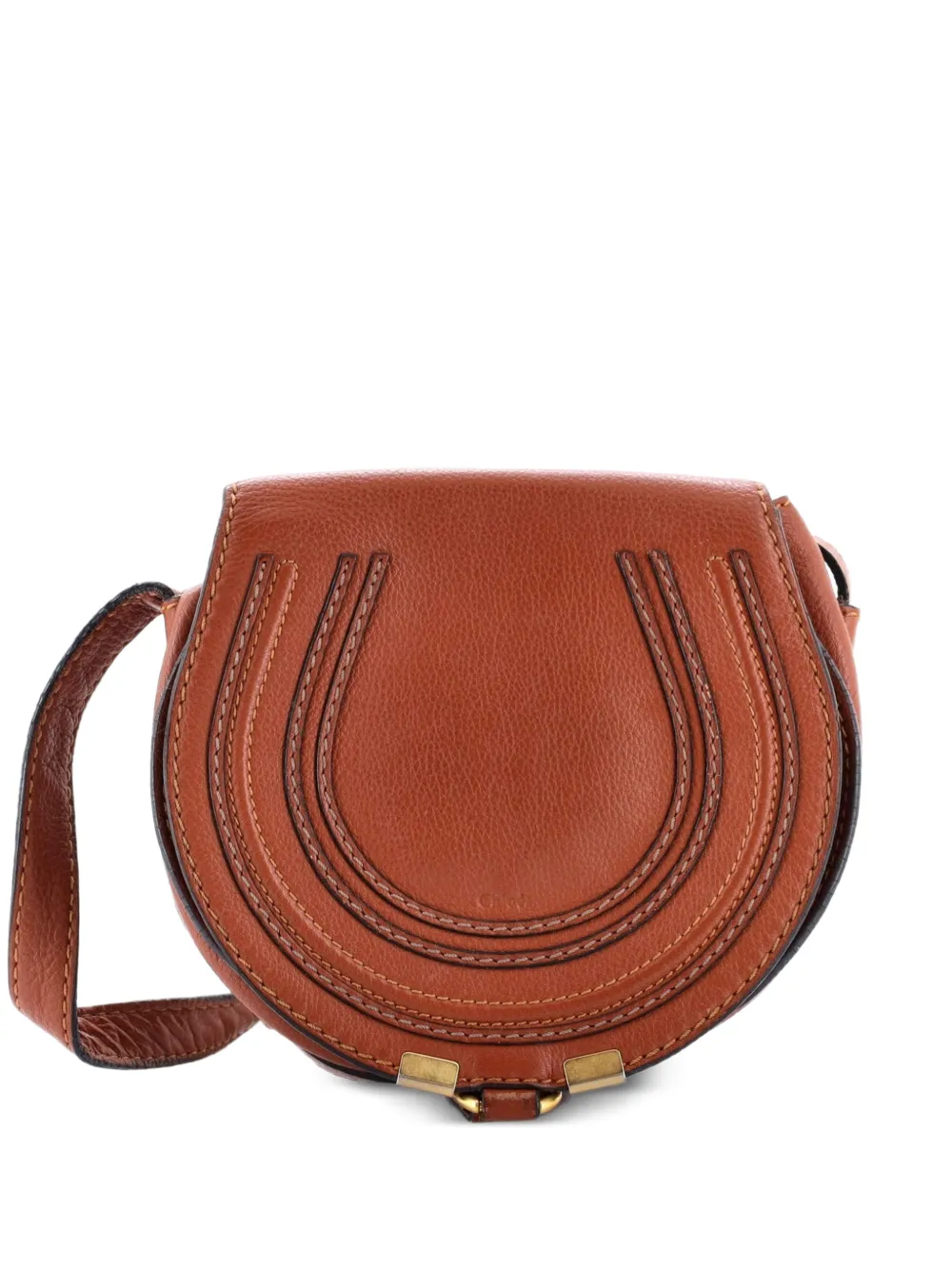 Chloé Pre-Owned Marcie Leather Small crossbody bag - Marrone