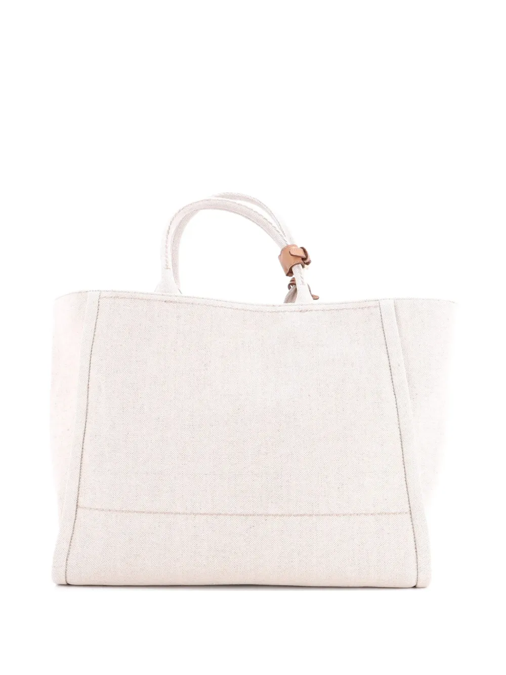 Prada Pre-Owned Logo Linen Blend Large tote bag | Pre-Owned | Image 2