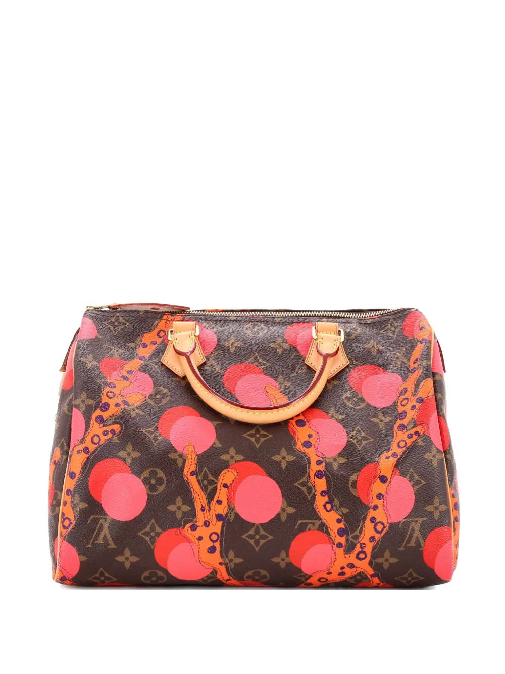 Pre-owned Louis Vuitton Speedy Handbag Limited Edition Monogram Ramages 30 Satchel In Brown