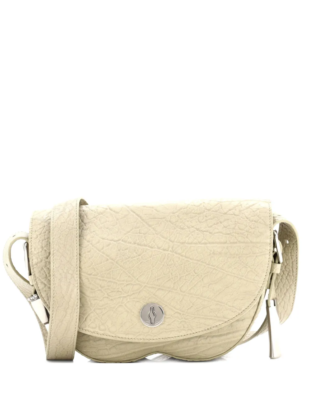 Pre-owned Burberry Chess Satchel Leather Small Crossbody Bag In Neutral