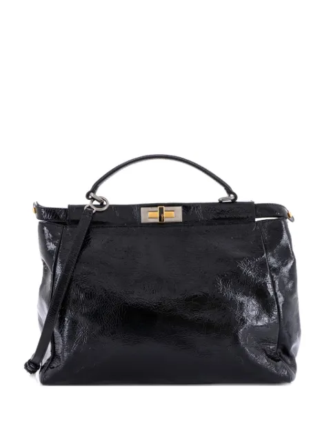 Fendi Pre-Owned Peekaboo Bag Patent Large satchel