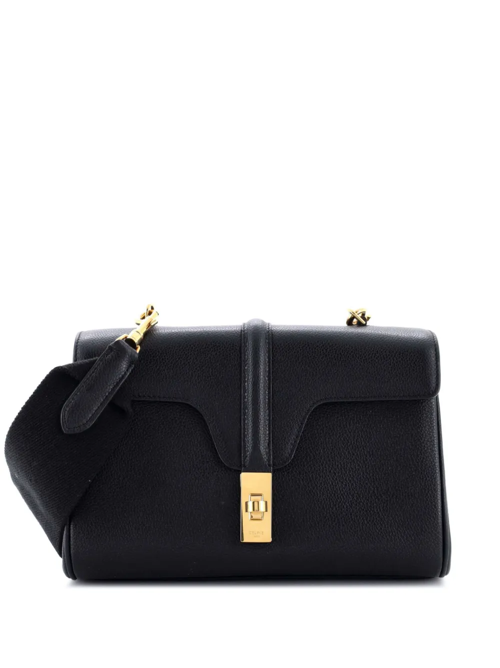 Celine Pre-Owned Soft 16 Bag Grainy Calfskin Teen shoulder bag - Nero