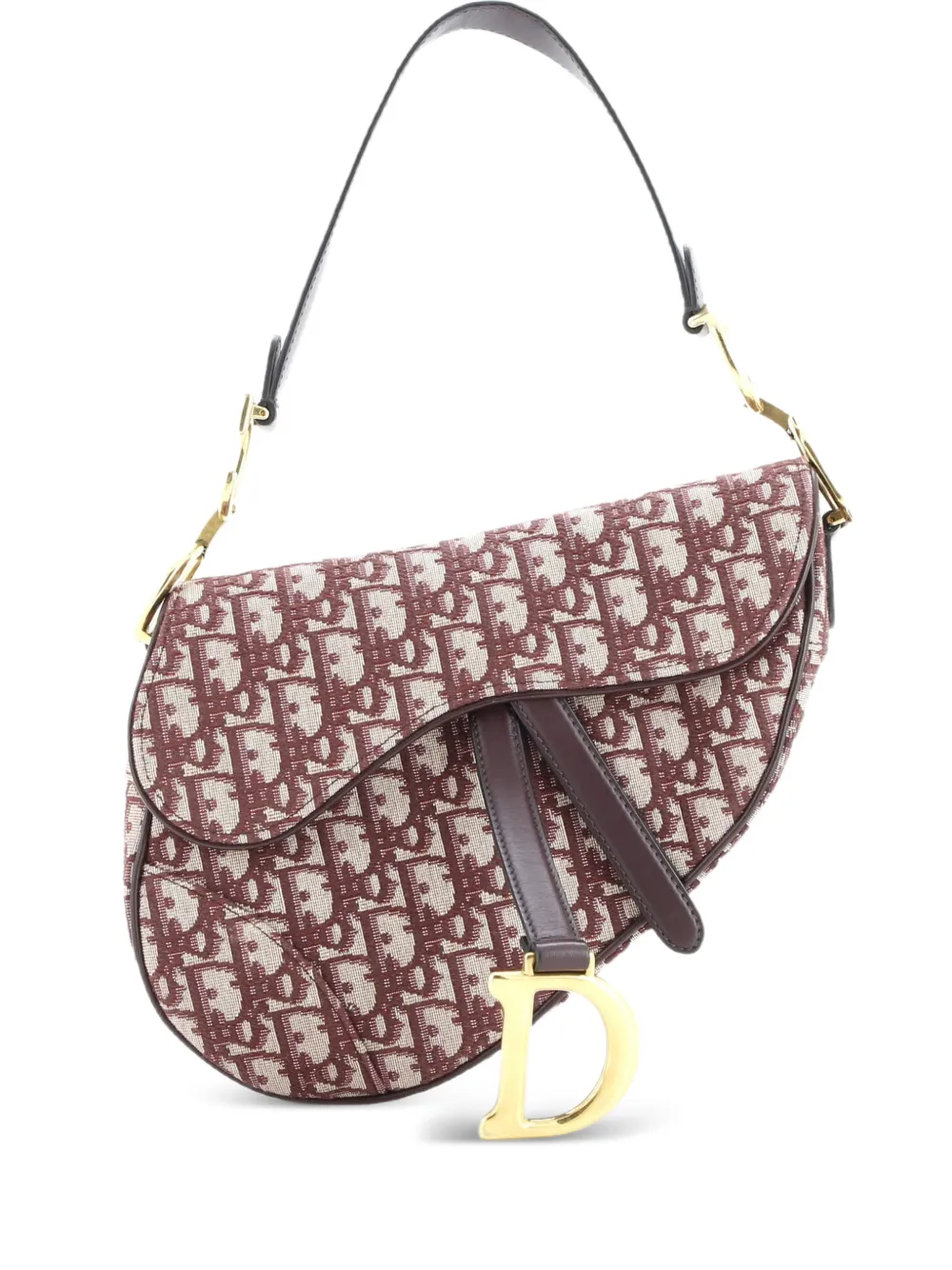 Christian Dior Pre-Owned Saddle Handbag Oblique Canvas Medium shoulder bag - Rosso