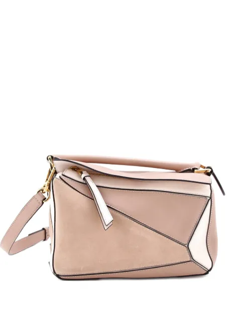 Loewe Pre-Owned Puzzle Bag Leather and Suede Small satchel