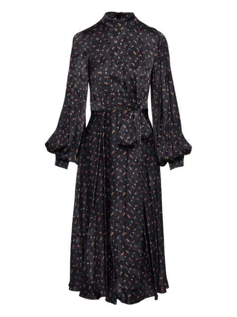 NISSA vestido midi estampado con detalle de moño