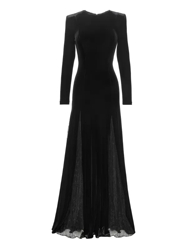 NISSA Beaded Panelled Maxi Dress | Black | FARFETCH