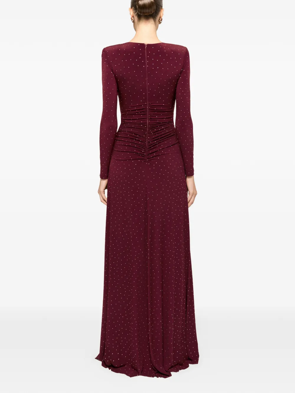 NISSA embellished twisted maxi dress - Rood