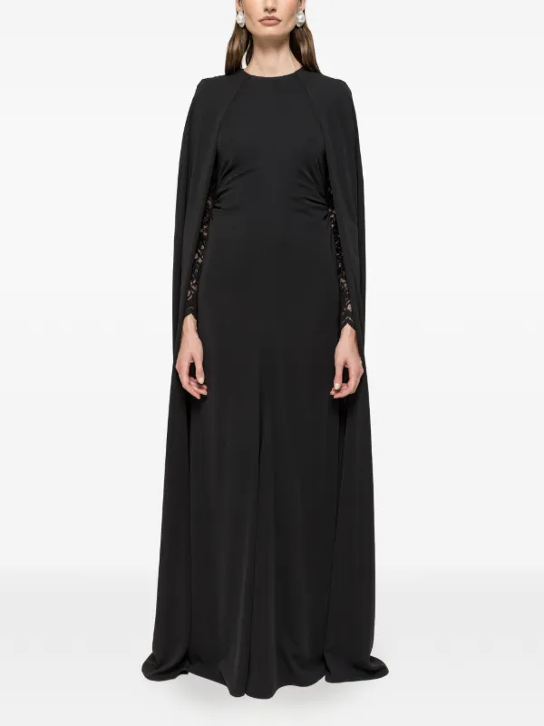 knee length dresses for ladies The Stella Cape Plus Size Midi Dress main image 0
