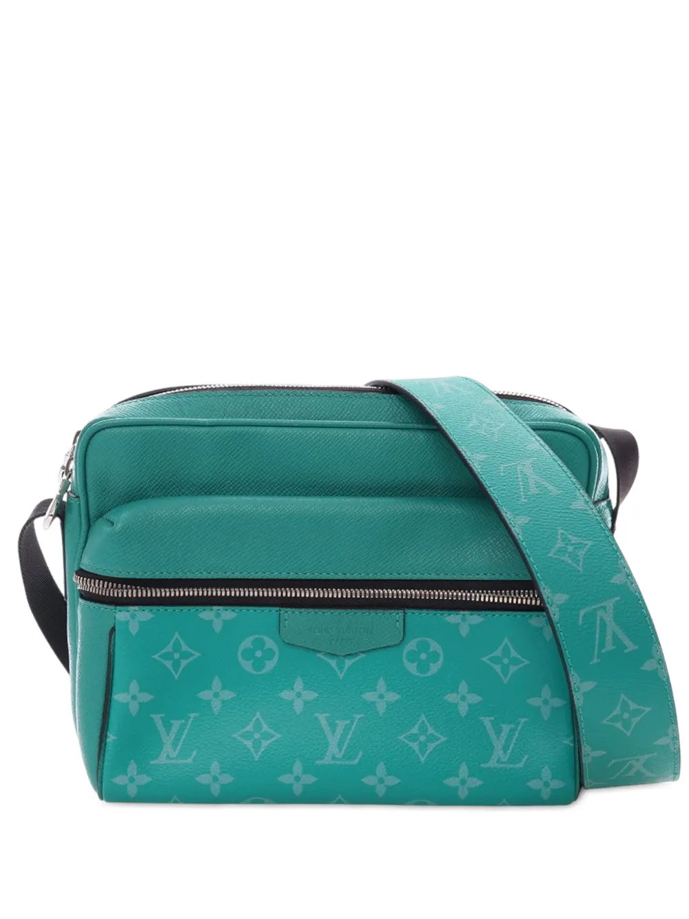 Pre-owned Louis Vuitton 2019 Monogram Taigarama Outdoor Messenger Crossbody Bag In Green
